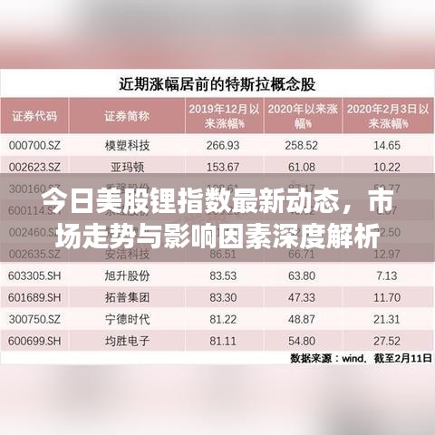 今日美股锂指数最新动态，市场走势与影响因素深度解析
