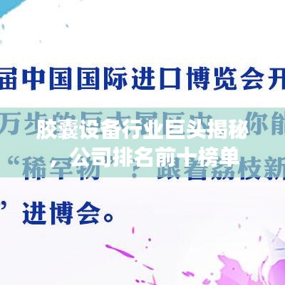 胶囊设备行业巨头揭秘，公司排名前十榜单