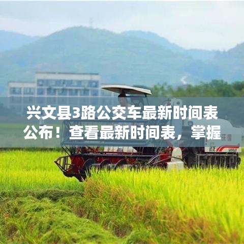 兴文县3路公交车最新时间表公布！查看最新时间表，掌握出行信息。