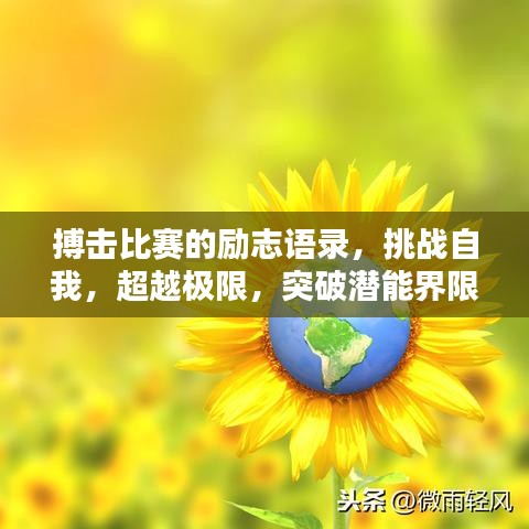 搏击比赛的励志语录，挑战自我，超越极限，突破潜能界限！