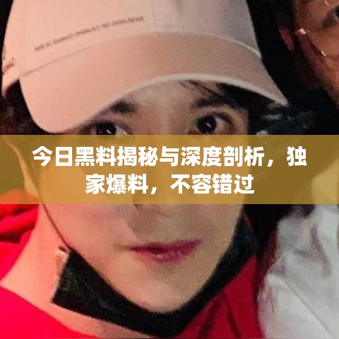 今日黑料揭秘与深度剖析，独家爆料，不容错过