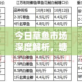 今日草鱼市场深度解析，塘口价、市场走势与养殖业的机遇挑战全解析